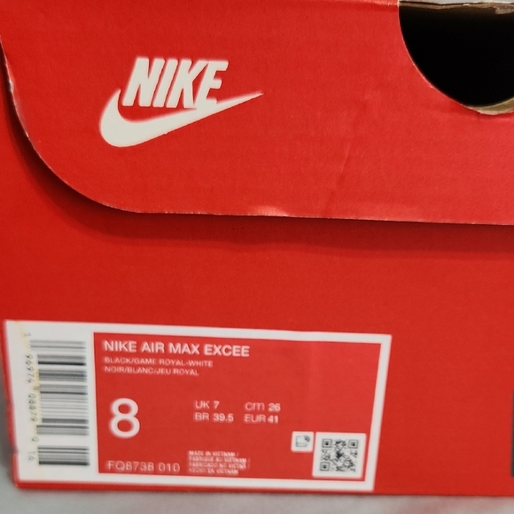 Nike Shoes - Nike Air Max Excee in Black, Blue, and White